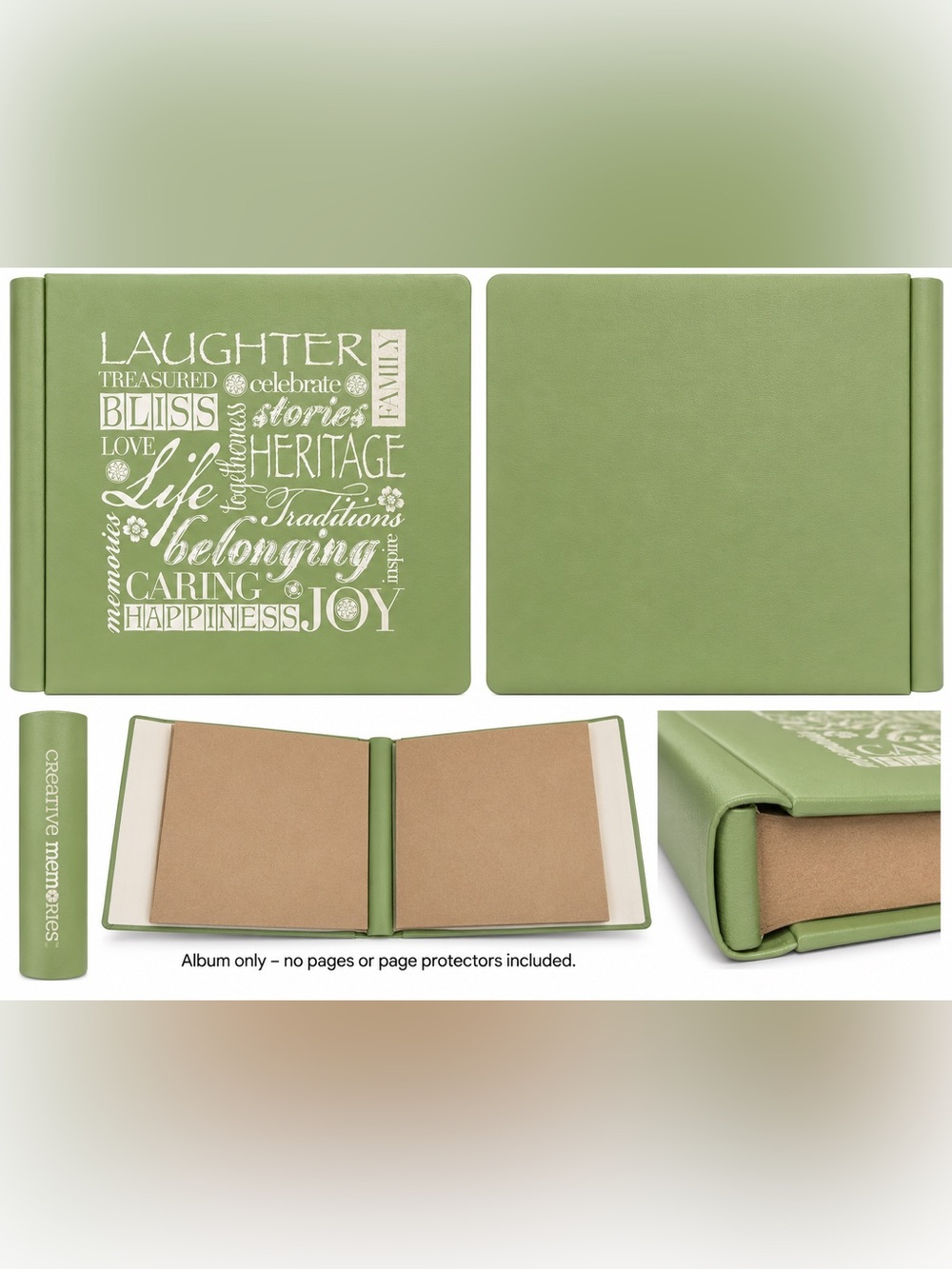 Creative Memories 12x12 Light Green Heritage / Laughter Cover Album NEW